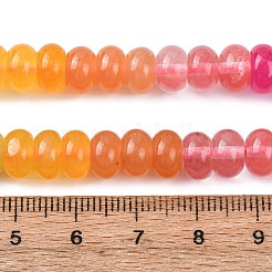 Нити градиентных бусин из натурального белого нефрита&nbsp;X-G-NH0006-A13-01