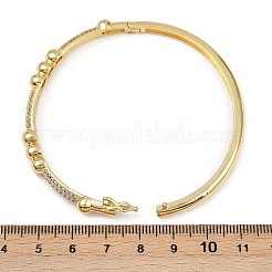 Браслеты из латуни с прозрачным кубическим цирконием в микропаве&nbsp;BJEW-F504-03G