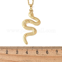 Ожерелья из нержавеющей стали 304 с подвеской в виде змеи для женщин и мужчин&nbsp;LS-NJEW-Z063-03G-05