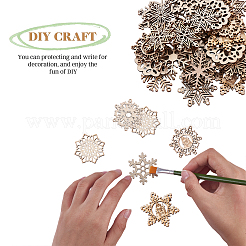 50шт лазерная резка необработанных деревянных подвесок&nbsp;WOOD-CJ0001-37