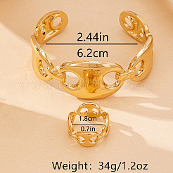 Комплекты браслетов и колец из сплава кофейных зерен FS-WG0F6B5-01