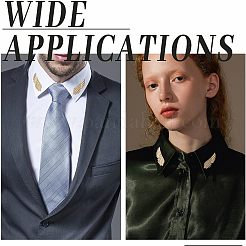 6 пара брошей из сплава в форме крыльев&nbsp;JEWB-CA0001-08LG