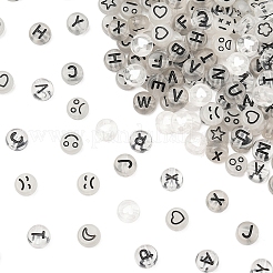 200 шт. Плоские круглые акриловые бусины&nbsp;TACR-FS0001-53