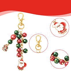 6 шт. рождественские украшения из эмалевого сплава&nbsp;HJEW-SP0001-31