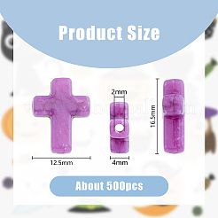 249 шт. непрозрачные акриловые бусины с эффектом кракле&nbsp;OACR-DC0001-12