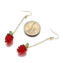 Серьги-кисточки ручной работы в технике лэмпворк&nbsp;EJEW-TA00658