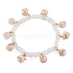 Стеклянные бусы из граненых бусин&nbsp;BJEW-Q997-004-RS