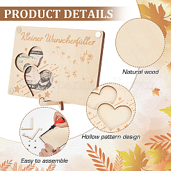 Деревянные подставки для денег с лазерной резкой&nbsp;AJEW-FG0004-22A