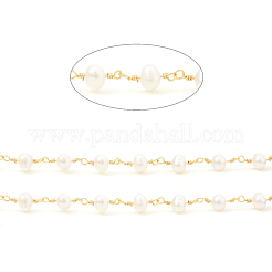 Латунная цепочка из бисера ручной работы&nbsp;CHC-I031-05B