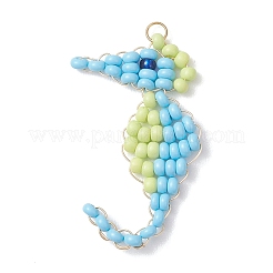 4 шт. подвески из стеклянного бисера в виде морского конька&nbsp;PALLOY-MZ01138