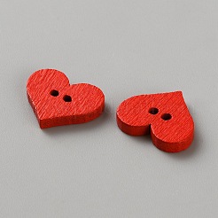 2-луночные пуговицы из дерева&nbsp;BUTT-WH20005-06