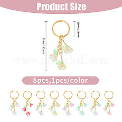 8шт брелок из акрила и стекла&nbsp;KEYC-CA00001