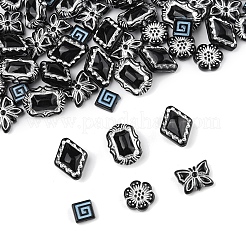 100шт 5 стиля непрозрачные акриловые бусины&nbsp;OACR-FS0002-06