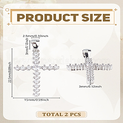 2шт латунные подвески с микропаве и кубическим цирконием&nbsp;ZIRC-LP0001-28