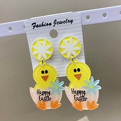 Пасхальные акриловые серьги-подвески&nbsp;FS-WG11C22-01