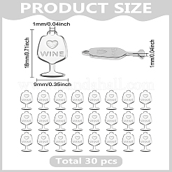 30 шт. подвески из нержавеющей стали 201&nbsp;STAS-LP0003-86