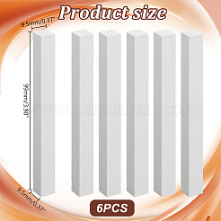 6 шт. белый корундовый точильный камень AJEW-GA0006-92