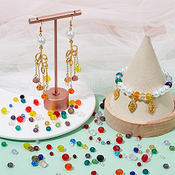 Граненые прозрачные стеклянные бусины рондель&nbsp;GLAA-SP0001-28