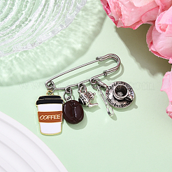 Брошь из нержавеющей стали 304 в виде кофе&nbsp;JEWB-YW00002