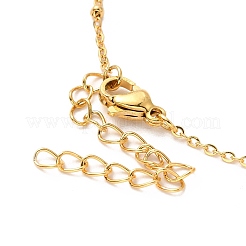 Комплект из серег-гвоздиков и кулона с вакуумным покрытием PVD из нержавеющей стали 304&nbsp;SJEW-C002-01G-G