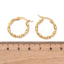 201 серьги-кольца из нержавеющей стали&nbsp;EJEW-A054-05C-G