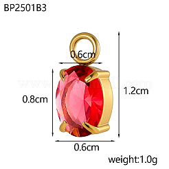 Подвески из нержавеющей стали 304 со стразами&nbsp;STAS-OY003-86G