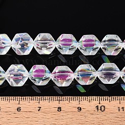 Стеклянные бусины с гальваническим покрытием &nbsp;EGLA-T021-21C