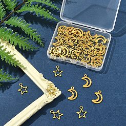 50 шт. 2 стиля подвески из сплава в тибетском стиле&nbsp;TIBEP-FS0001-29AG