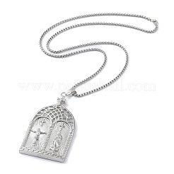 Колье с подвеской из сплава и стразами&nbsp;NJEW-G111-01P