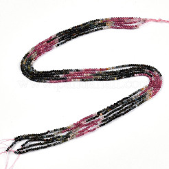 Нити из натуральных разноцветных турмалиновых бусин с градиентным цветом&nbsp;G-T141-68B