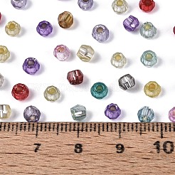 Серебряные подкладке стекло бисер&nbsp;SEED-T007-18A-01