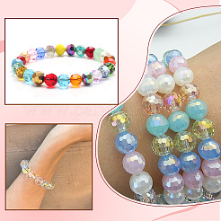 4 нити гальванизированные стеклянные бусины нити&nbsp;GLAA-PA0001-09E