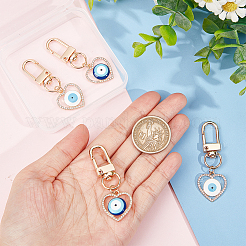 4 шт. 2-х цветное сердце с дурным глазом&nbsp;KEYC-AR0001-20