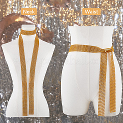 Ожерелья из сплава с блестками&nbsp;NJEW-WH20002-06G