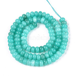 Окрашенные природные белый нефрит бисер пряди&nbsp;X-G-T139-59A-10