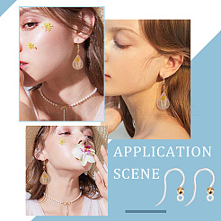 80 шт. экологически чистые пластиковые крючки для сережек&nbsp;STAS-SC0004-43G