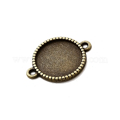 Тибетский сплава стиль параметров соединителя плоские круглые кабошон&nbsp;TIBE-Q038-001D-AB-NR