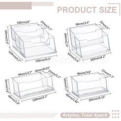 4шт. 4 стиля акриловый держатель для визиток ODIS-WR0001-08