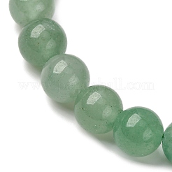 Крашеные натуральные зеленые бусины из авантюрина эластичные браслеты&nbsp;LS-X-BJEW-Q305