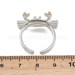 Регулируемые манжеты из нержавеющей стали 201 с открытыми кольцами для женщин&nbsp;LS-RJEW-B156-02GP-02