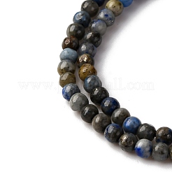 Нитки бусины из натурального ляписа-лазури&nbsp;LS-G-L629-A01-3mm