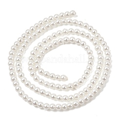 Круглые бусины из экологически чистого окрашенного стекла с жемчугом&nbsp;HY-A002-3mm-RB001