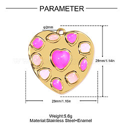 Подвески из нержавеющей стали 304 с эмалью&nbsp;STAS-OY011-70G