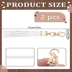 2 шт. подвеска-кисточка из искусственной кожи&nbsp;FIND-LP0004-01B