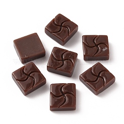 Квадратный веер из шоколада непрозрачная смола кабошо&nbsp;RESI-WH0026-70A