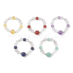 5 шт. кольца из натурального кварца класса А&nbsp;RJEW-TA00223