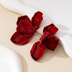 Цветок сплава эмали серьги стержня&nbsp;FS-WGBEF20-01