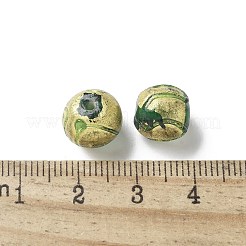 Бусины ручной работы золотой фольги стекла&nbsp;LAMP-P068-13