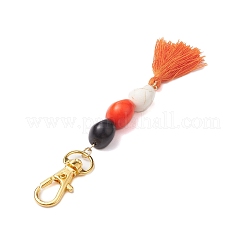 Хэллоуин синтетические и окрашенные бирюзовые подвески с черепом&nbsp;HJEW-JM01998