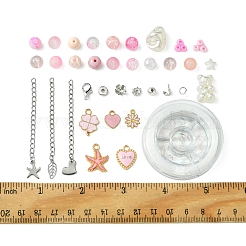 Наборы для изготовления браслетов из круглых стеклянных и пластиковых бусин своими руками&nbsp;DIY-FS0007-56B